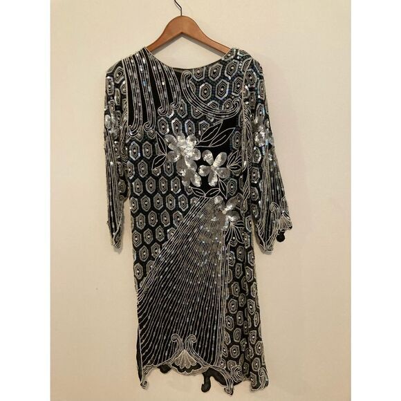 20s‎ style sequin Beaded Dress Gatsby Party style - Picture 7 of 8